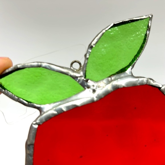 Apple shaped stained glass sun catcher - Picture 2 of 3
